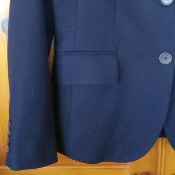 J. Crew Women's Black Classic Fitted Cotton Blazer Jacket 2 - Picture 5 of 14